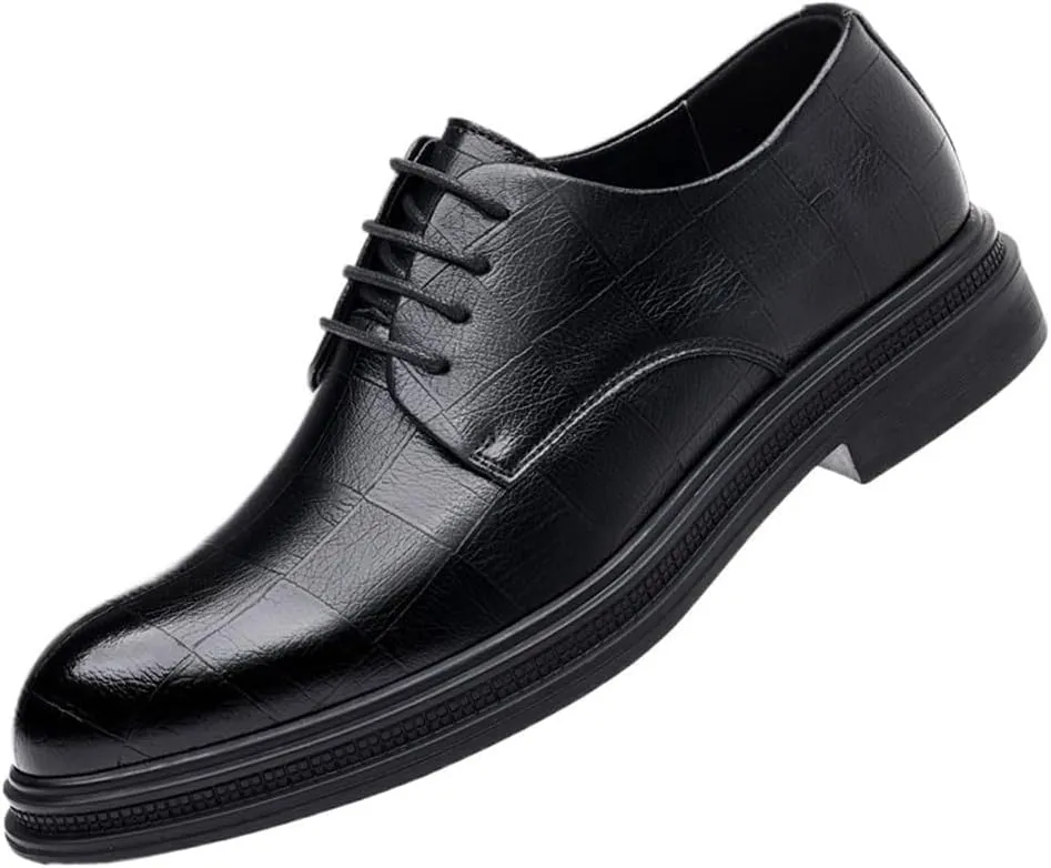 Men's Retro Formal Dress Shoes Leather Oxford Style with Soft Walking Sole