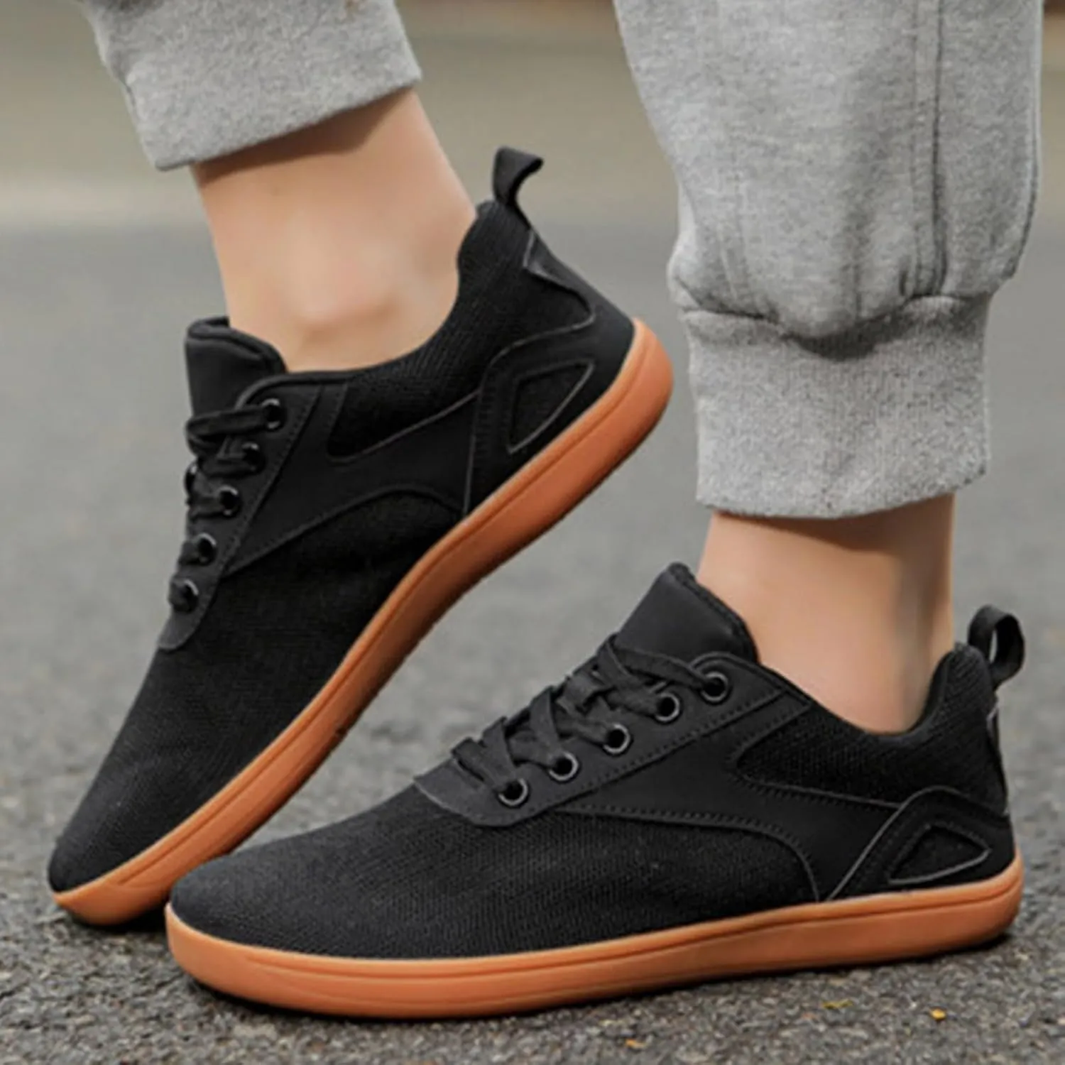 Men's Slip Shoes Casual Sports Shoes with Thin Soles and Wide Toes for Both Men and Women