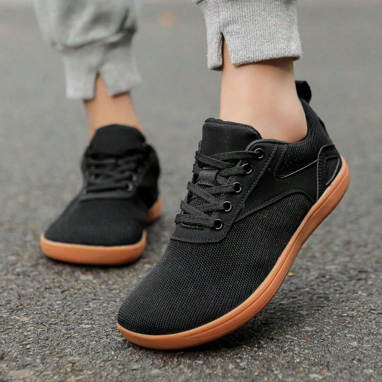 Men's Slip Shoes Casual Sports Shoes with Thin Soles and Wide Toes for Both Men and Women