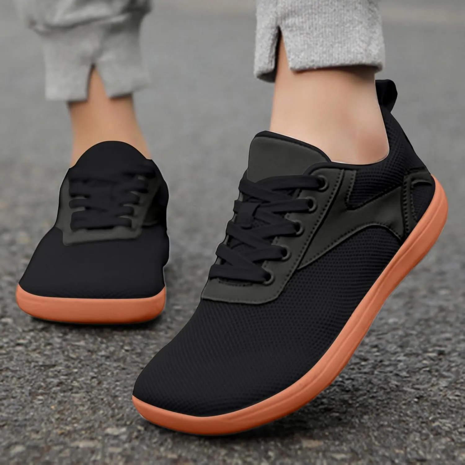 Men's Slip Shoes Casual Sports Shoes with Thin Soles and Wide Toes for Both Men and Women