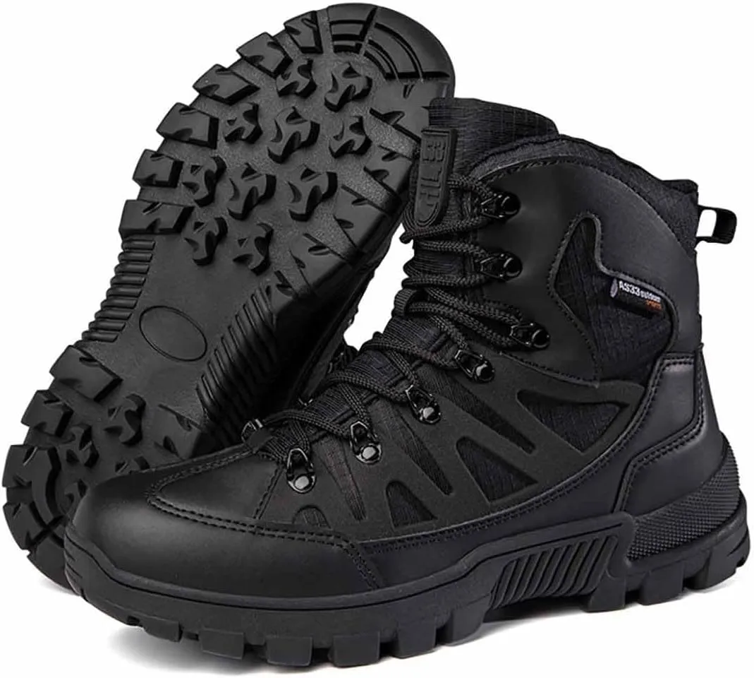 Men's Tactical Work Boots, Desert Combat Boots, Army Jungle Boots, Lightweight Hiking Boots, Splashproof Durable Suede Hiking Outdoor Boots, Breathable Military Combat Desert Boots