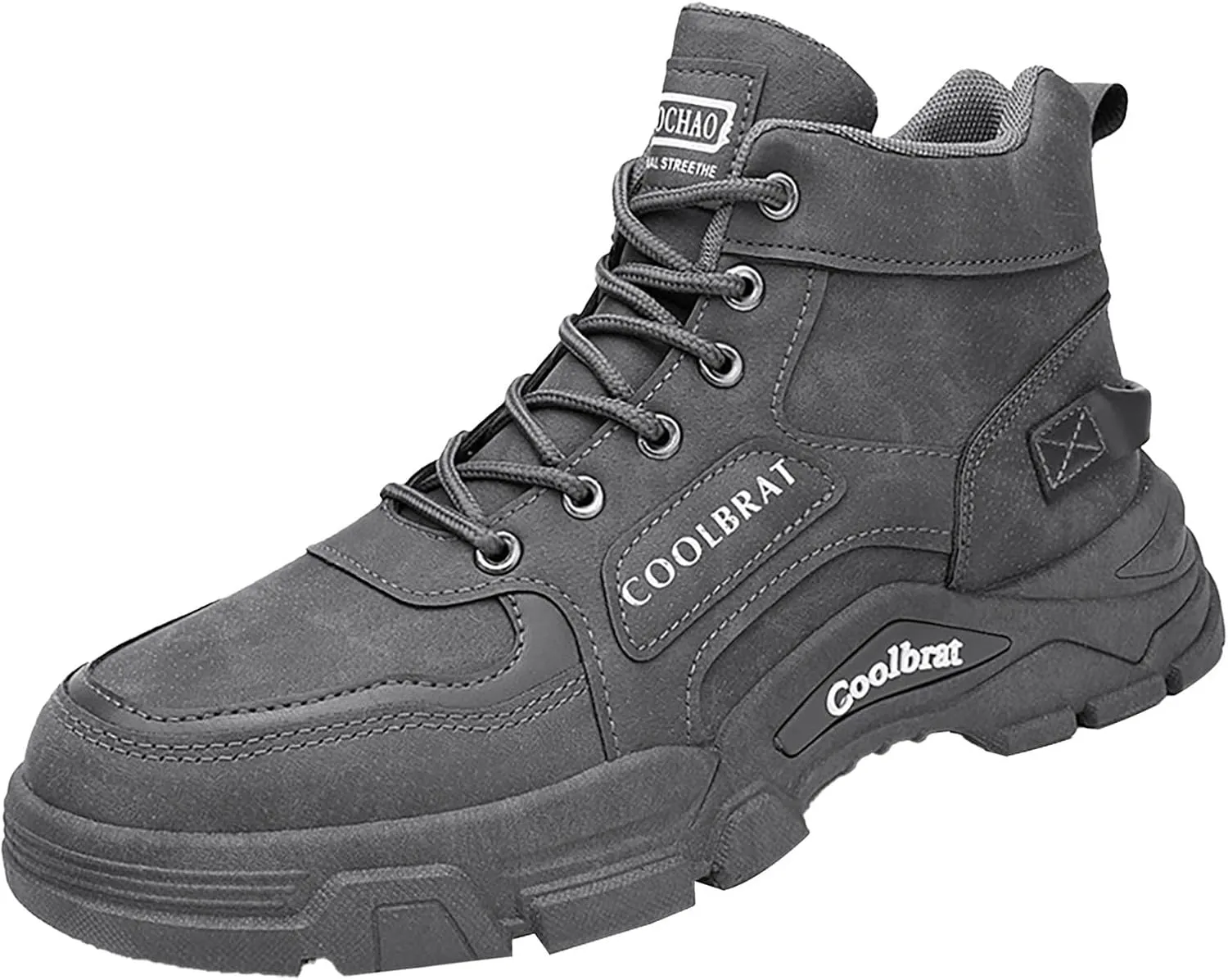 Men's Work Boots Composite Toe Hiking Sneakers Shoes Warm Fur Lined Workout Shoes for Women Non Steel Toe Work Botas Soft Toe Non Slip Rubber Sole Hike Grounded Footwear