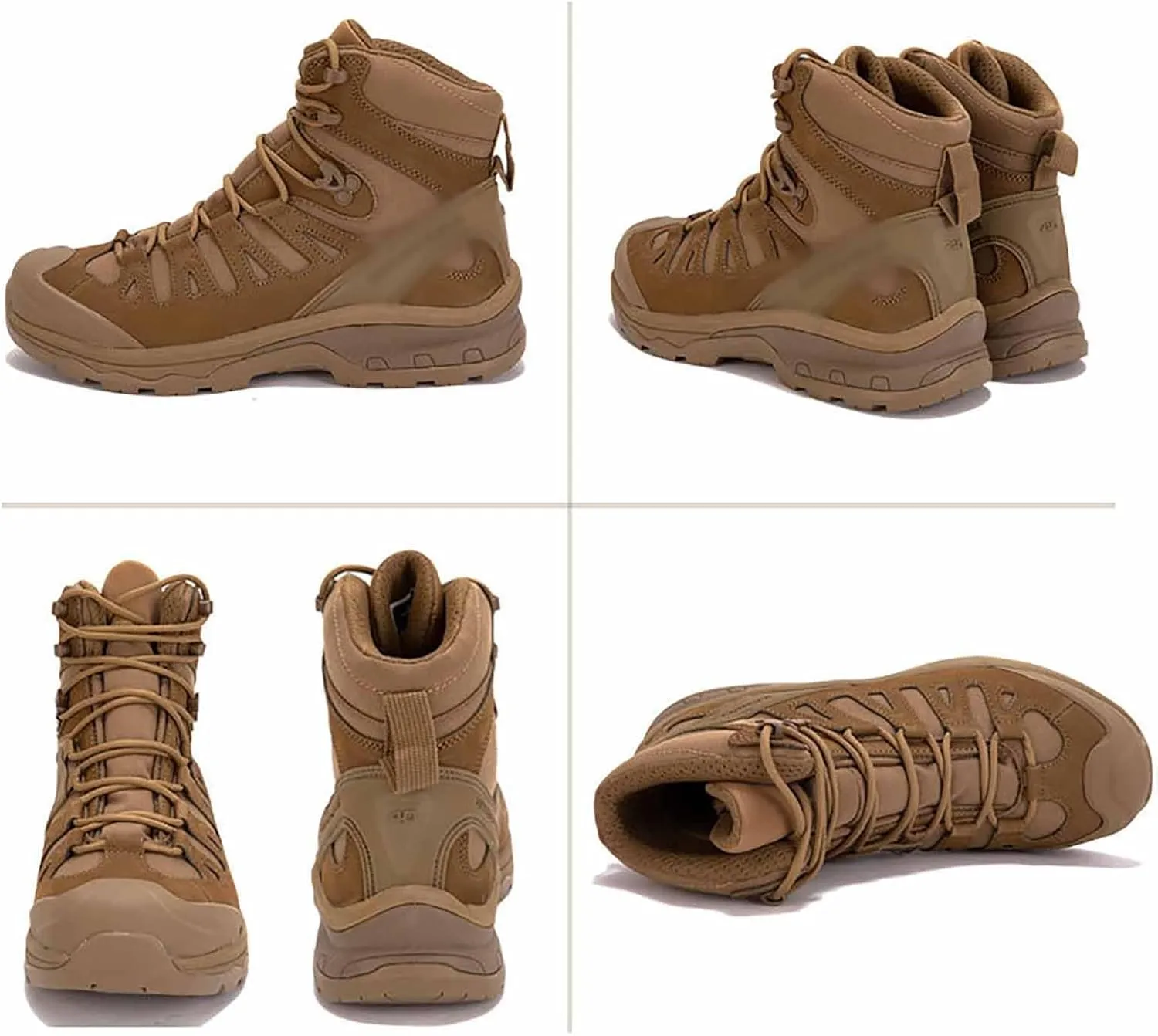 Military Combat Desert Boots, Outdoor Casual Lightweight Military Boots with Sports Socks Durable Suede Leather Military Work Boots Breathable Jungle Boots
