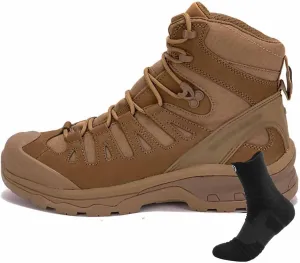 Military Combat Desert Boots, Outdoor Casual Lightweight Military Boots with Sports Socks Durable Suede Leather Military Work Boots Breathable Jungle Boots