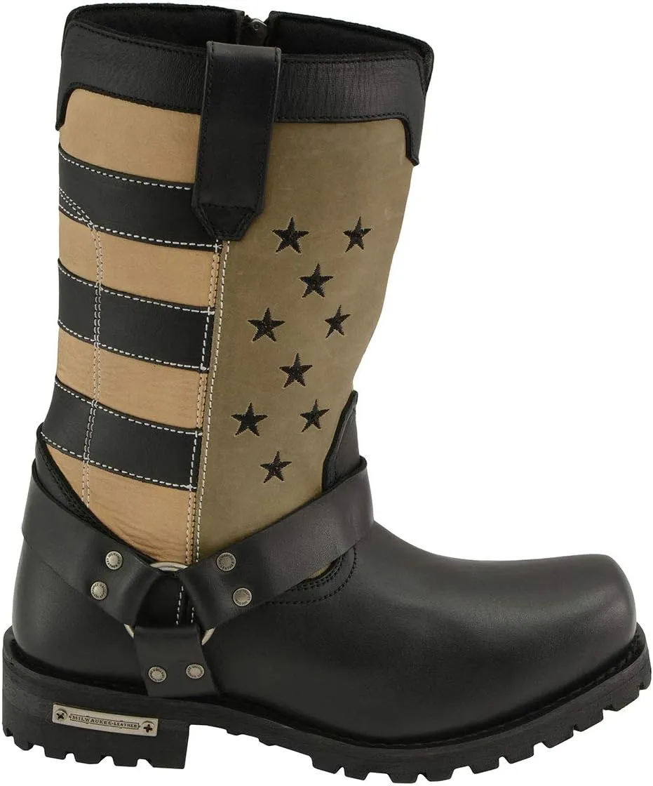 Milwaukee Leather Men's Classic Premium Leather Harness Motorcycle Boots Collection - 11