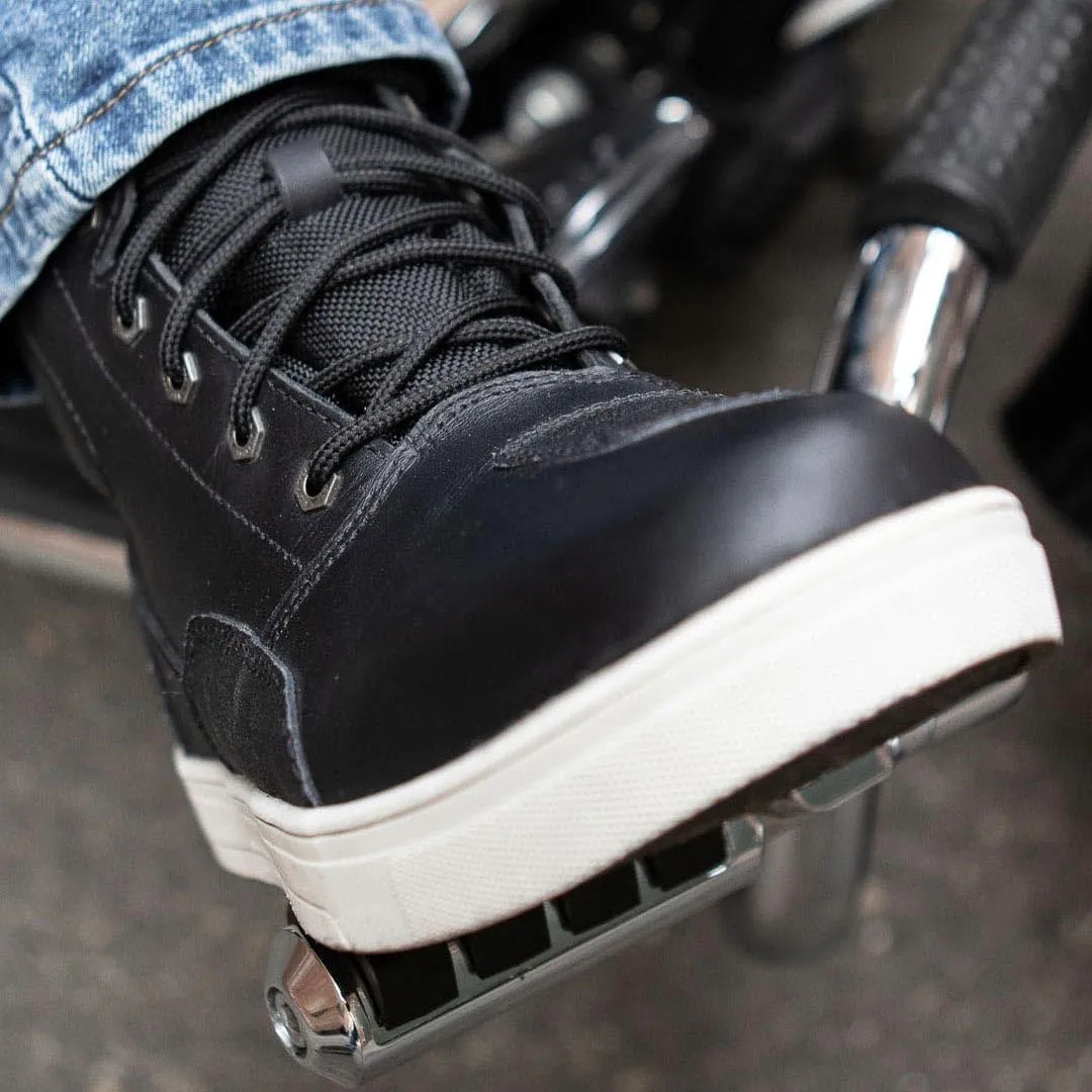Milwaukee Leather Men's Motorcycle Reinforced Street Biker Casual Riding Shoes Leather Suede Canvas - 7