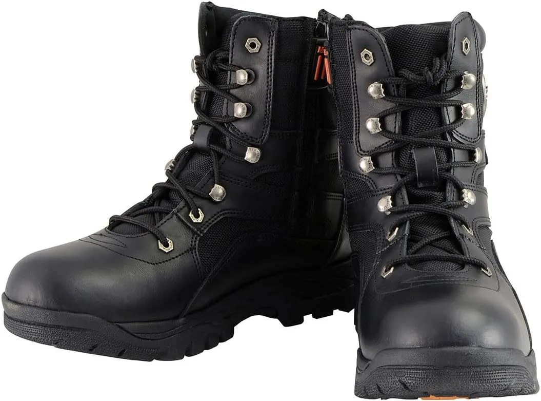 Milwaukee Leather Men's Premium Leather Swat Style-Tactical Lace-Up Biker Boots MBM - 11