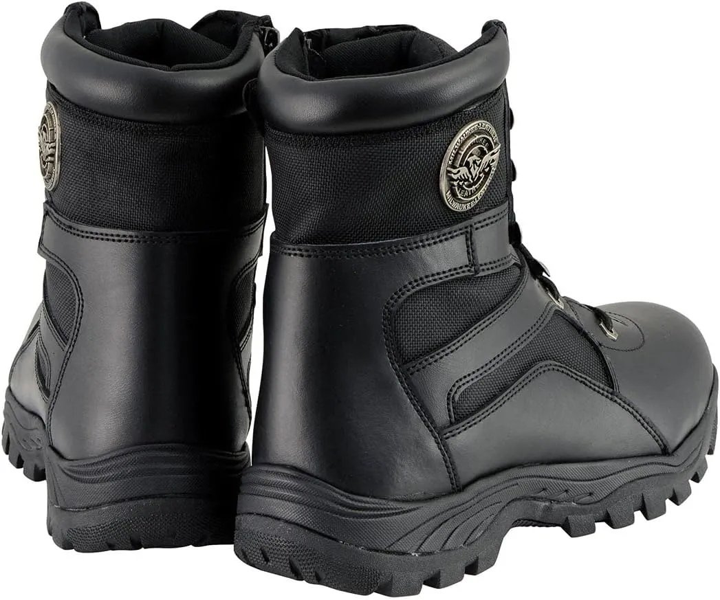 Milwaukee Leather Men's Premium Leather Swat Style-Tactical Lace-Up Biker Boots MBM - 11