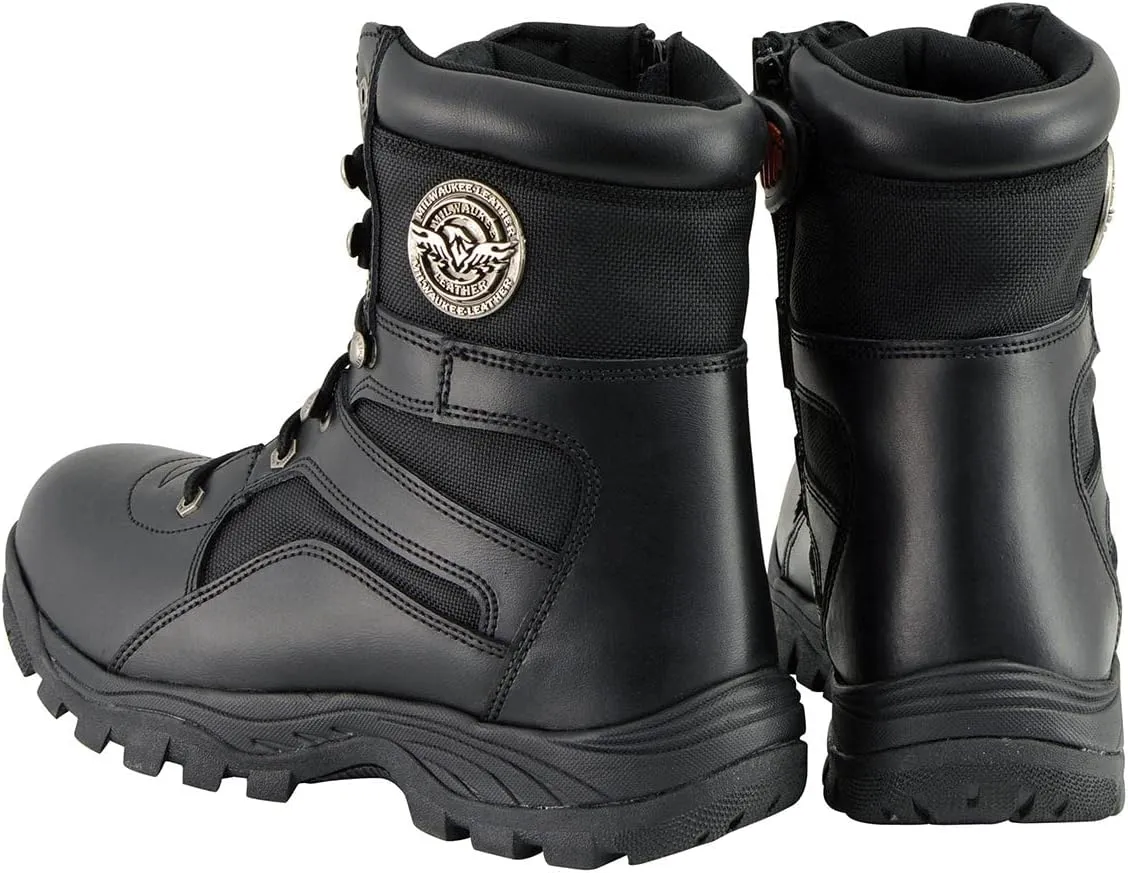 Milwaukee Leather Men's Premium Leather Swat Style-Tactical Lace-Up Biker Boots MBM - 11