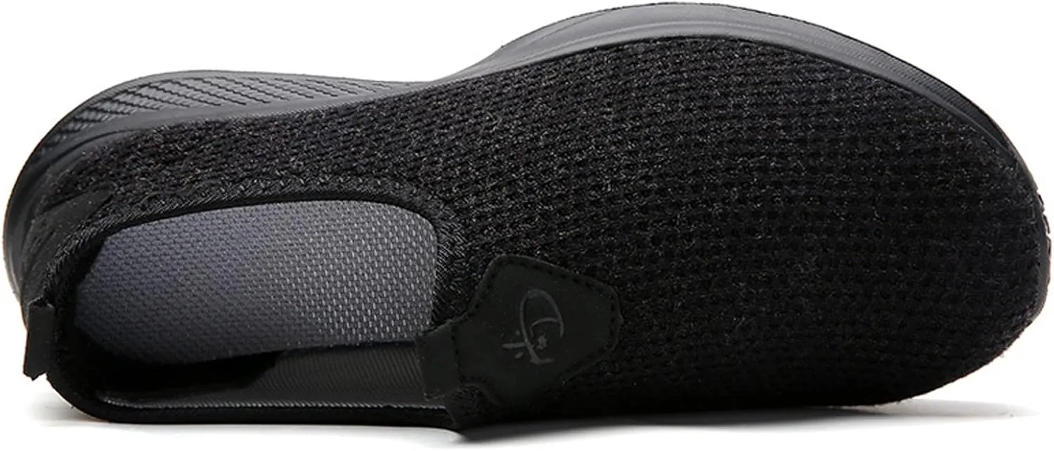 Mules for Women Flats Women's Fashion Sneakers Women Running Shoes Round Toe Flats Comfortable Men's Loafers & Slip-Ons Platform Sneakers for Women Black