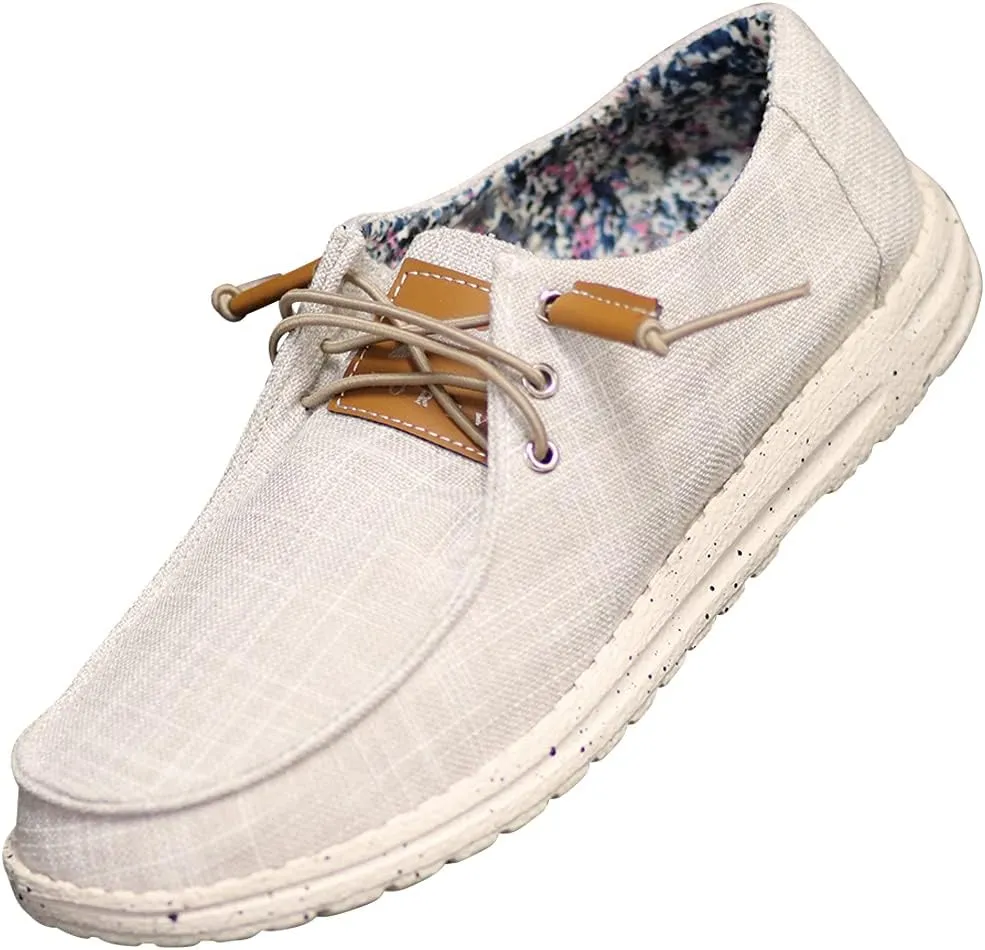 NORTY Women's Loafers & Slip-Ons - Casual Boat Shoes - Lace-Up Slip On Shoes Women