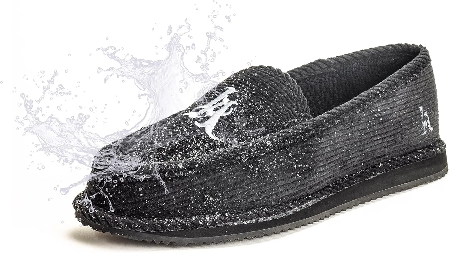 OG Los Angeles LA Original Slipper Mens | Loafers Black | Quick Slip-in Shoes | Plain Black Lowrider Lightweight Loafers | Black Loafer Shoes | Anti Slip Loafers | Easy to wear Shoes