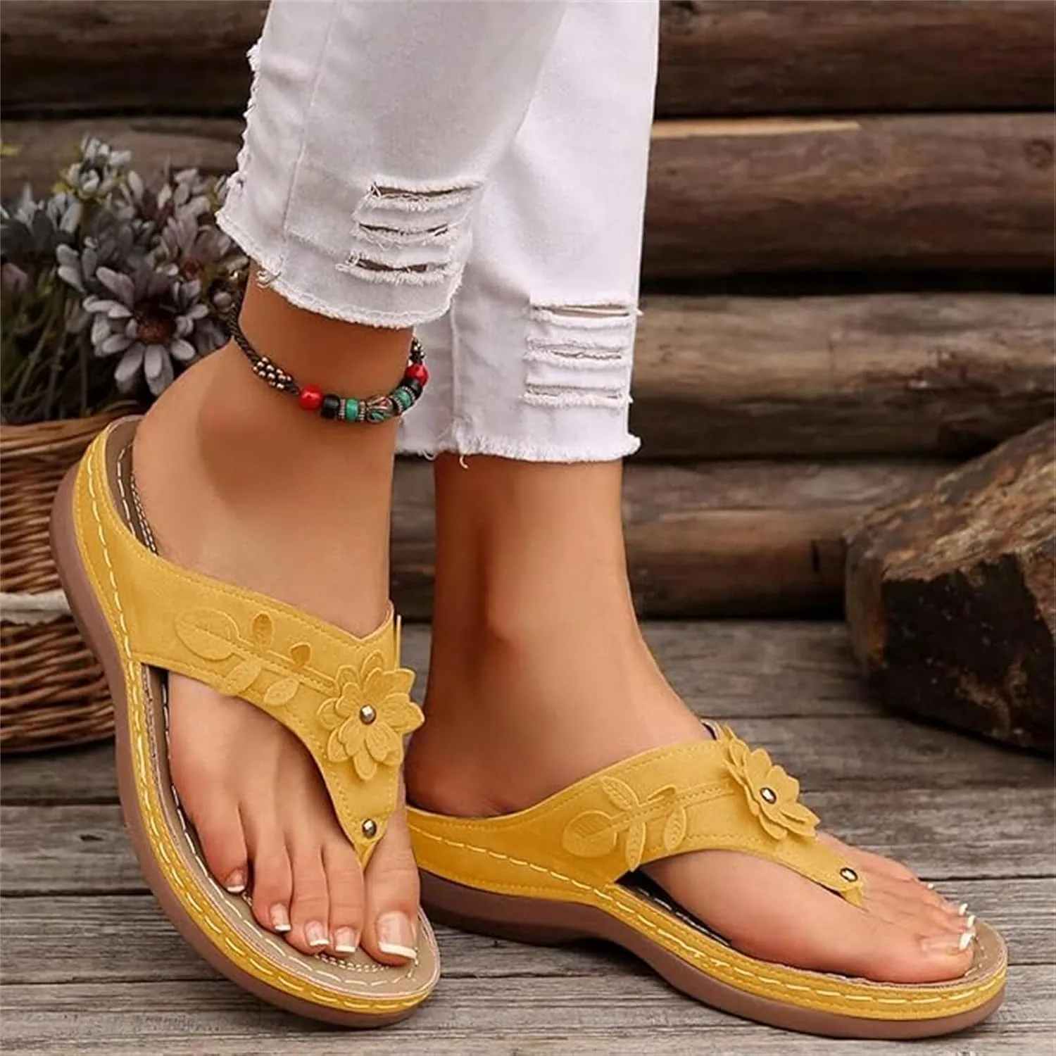 Orthopedic Sandals For Women 2025 Comfortable Fashion Orthotic Slides Athletic Slip On Slippers Thong Flip Flops