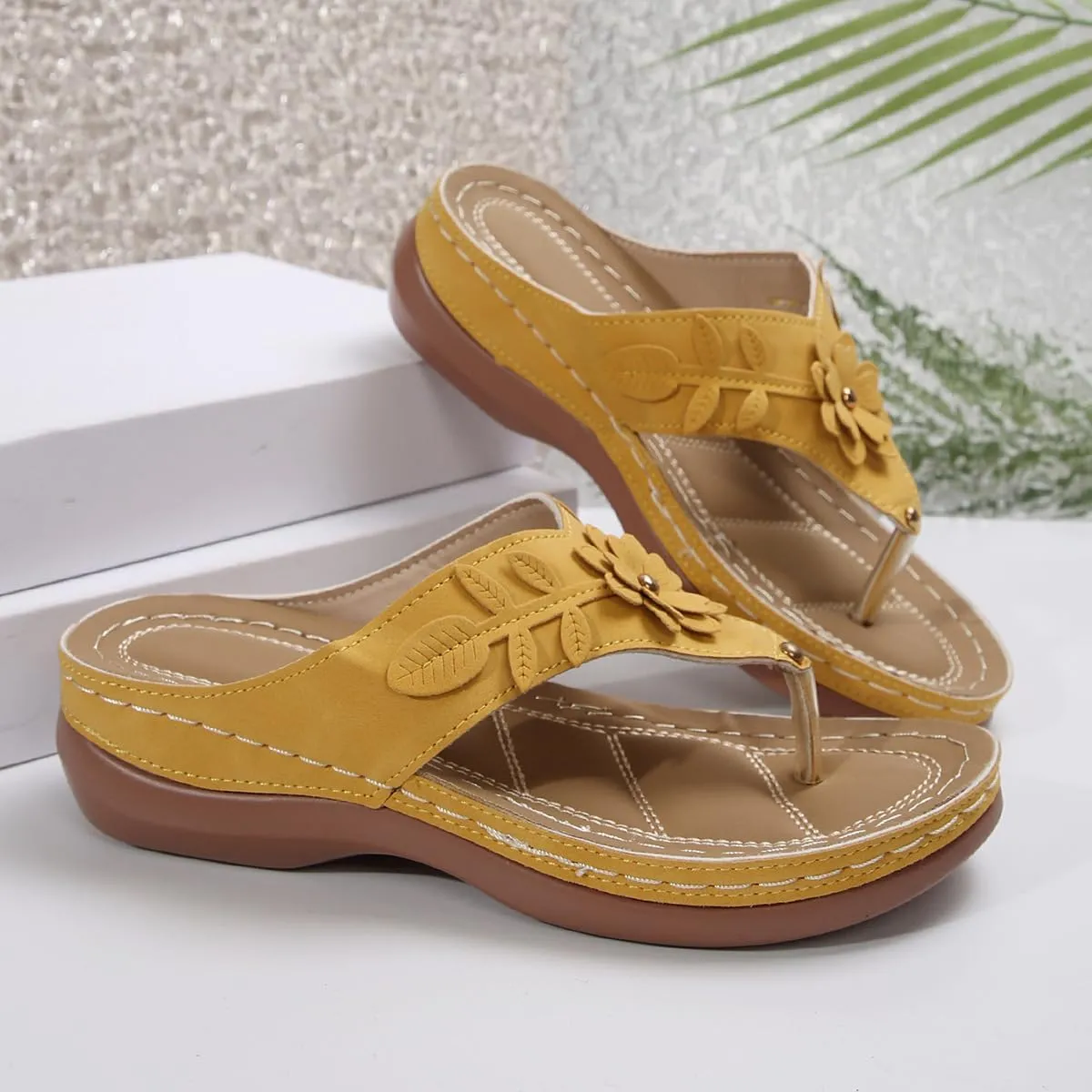 Orthopedic Sandals For Women 2025 Comfortable Fashion Orthotic Slides Athletic Slip On Slippers Thong Flip Flops