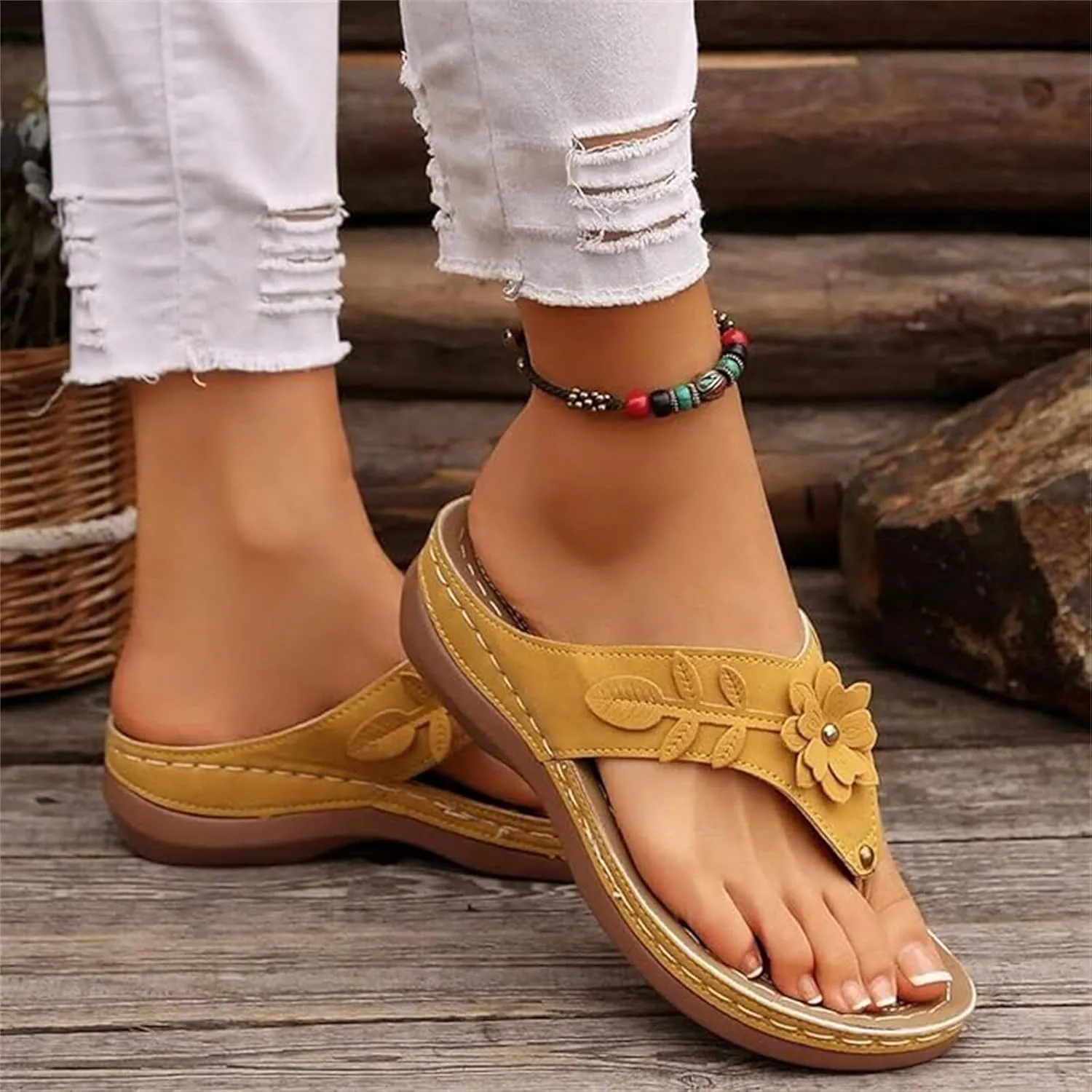 Orthopedic Sandals For Women 2025 Comfortable Fashion Orthotic Slides Athletic Slip On Slippers Thong Flip Flops