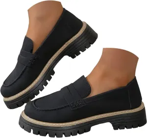 Orthopedic Shoes for Women Platform Loafers,Wide Toe Lightweight Casual Comfort Shoes,Slip-On Suitable for All Foot Shapes
