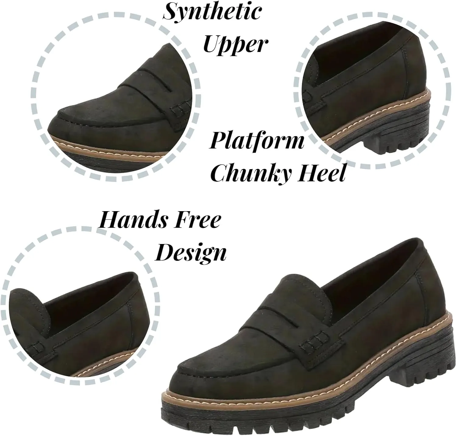 Orthopedic Shoes for Women Platform Loafers,Wide Toe Lightweight Casual Comfort Shoes,Slip-On Suitable for All Foot Shapes
