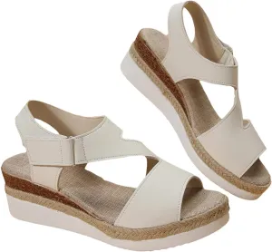 Orthotic Sandals for Women Comfy Open Toe Sandals Wedge Sandals Summer Flat Wedge Heels Espadrilles Sandals Walking Shoes