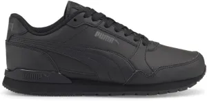 PUMA ST Runner v3 Leather JR Sneakers, Black Black, 5 US Big Kid