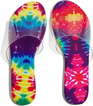 Sandals for Women Flat,Comfortable Clear Snakeskin Flip Flops Anti-Skid Lightweight Slippers for Beach/Holiday/Poolside