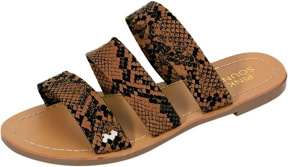 Sandals for Women Wide Width,T-Strap Comfy Platform Sandal Shoes Summer Beach Travel Fashion Slipper Flip Flops