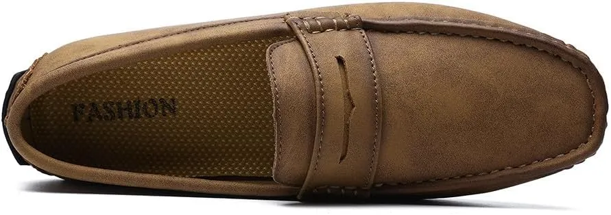 Santimon Men's Classic Driving Penny Moccasin Loafers Slip On Casual Dress Boat Shoes
