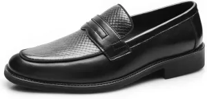 Santimon Mens Loafers Casual Dress Slip On Walking Shoes Wedding Prom Formal Penny Loafers Business Tuxedo Leather Moccasins for Men