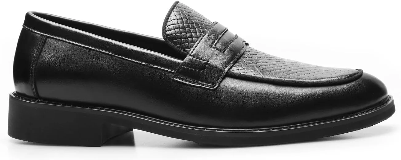 Santimon Mens Loafers Casual Dress Slip On Walking Shoes Wedding Prom Formal Penny Loafers Business Tuxedo Leather Moccasins for Men