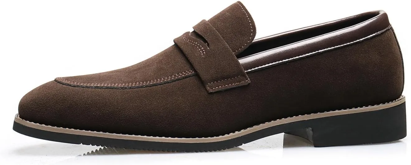 Santimon Mens Loafers Formal Dress Slip On Casual Shoes Wedding for Men Prom Suede Penny Loafers Comfortable Wedding BusinessTuxedo Moccasins
