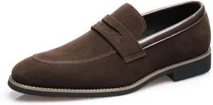 Santimon Mens Loafers Formal Dress Slip On Casual Shoes Wedding for Men Prom Suede Penny Loafers Comfortable Wedding BusinessTuxedo Moccasins