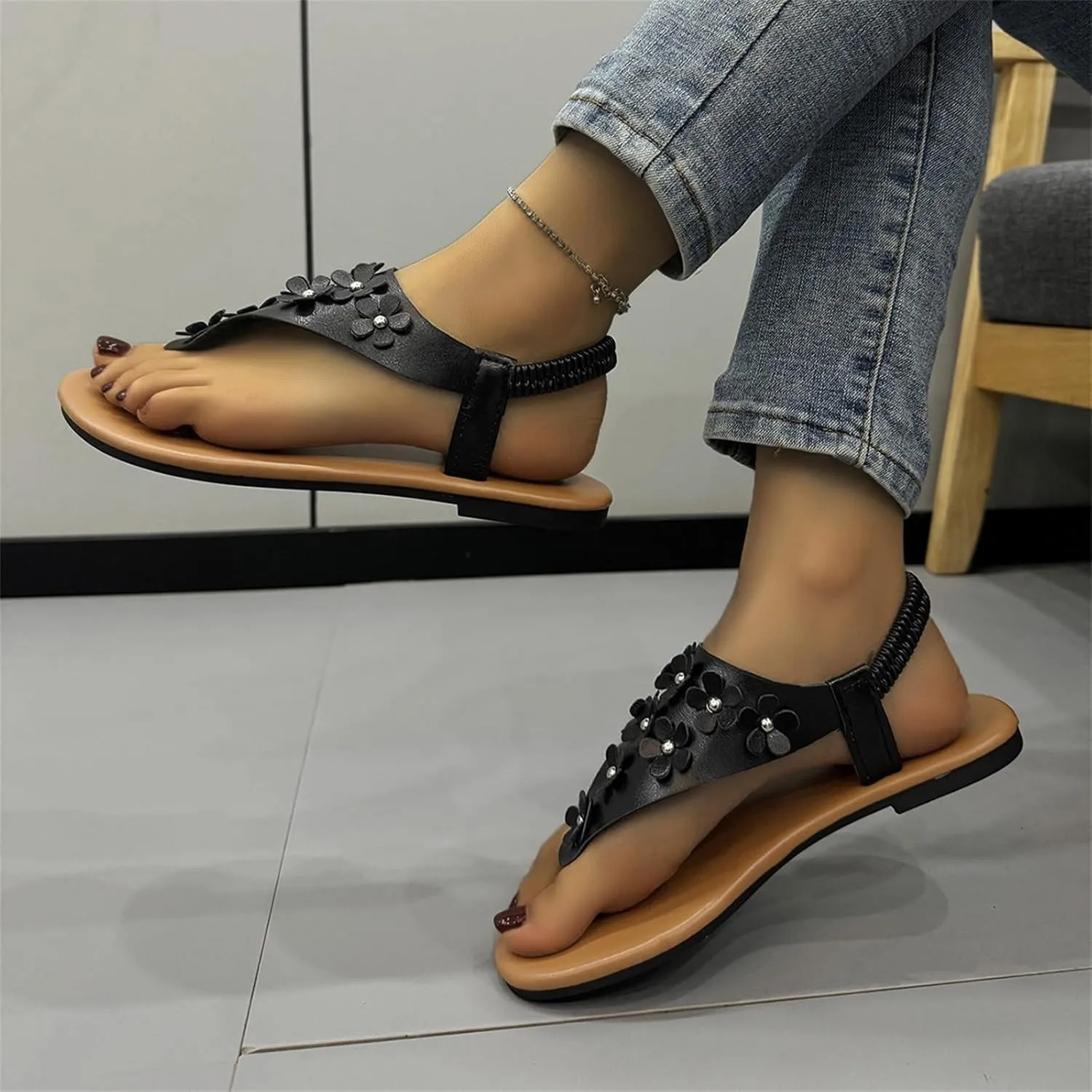 Slippers For Women Flip Flops For Women Men Summer Yoga Outdoor Beach Thong Sandals For Shower Non-Slip Slippers