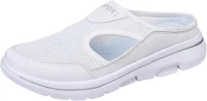 Sneakers for Women Breathable Mesh Walking Mules Shoes Lightweight Slip On Backless Comfort Wedge Platform Loafers