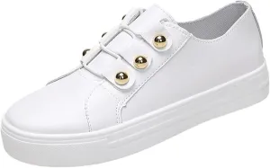 Sneakers For Women Wide Width Size 11 Women's Fashion Canvas Shoes Round Toe Lightweight Non-Slip Flat Sneakers Classic Casual Fall Low Top Soft Comfort Breathable Slip On Walking Loafers