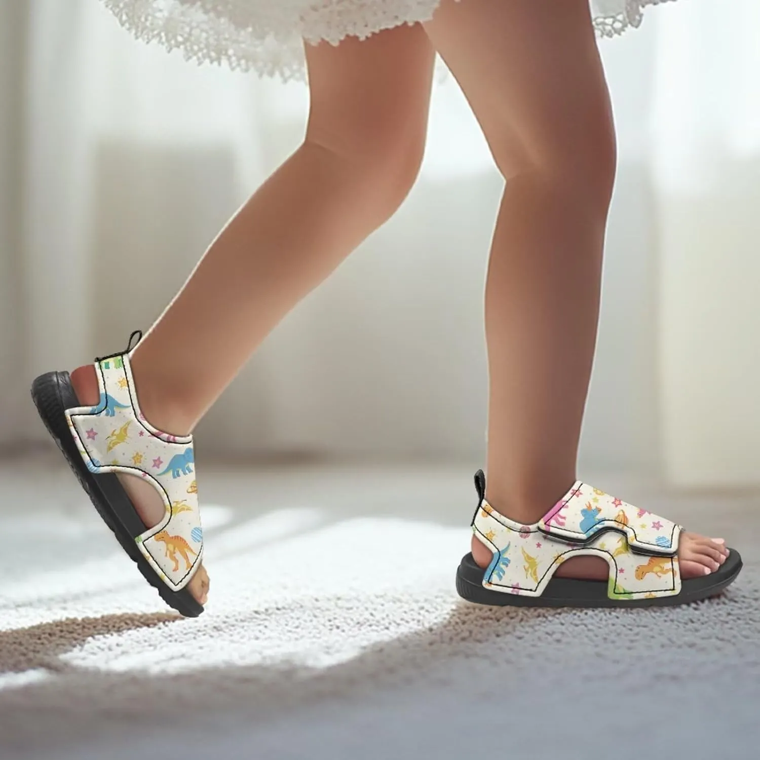 Sunflower Cow Sandals Boys Sport Athletic Hiking Sandals Lightweight Open Toe Summer Beach Water Shoes for Toddler Kids