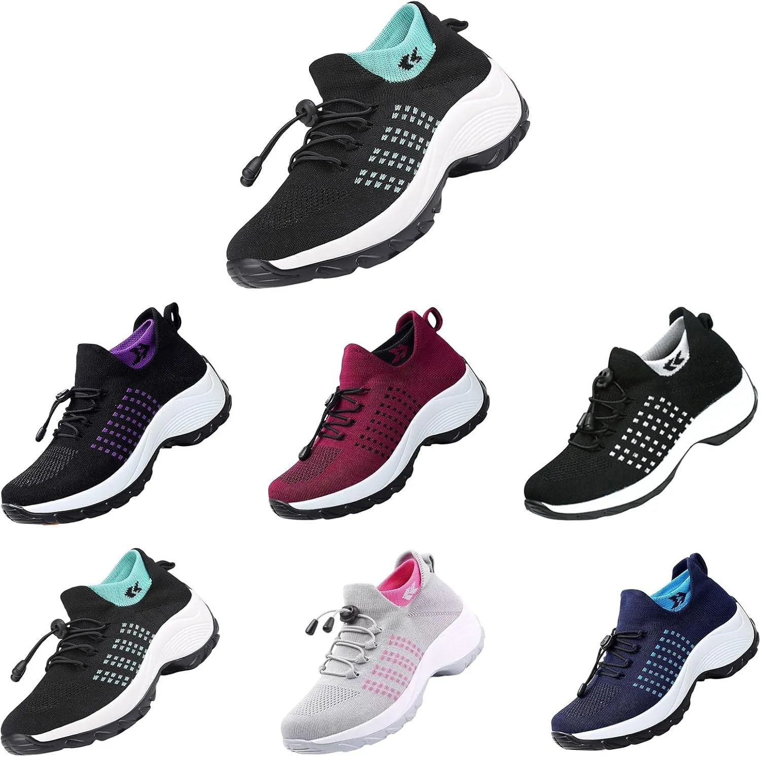 Tennis Shoes Womens Platform Sneakers for Women Fashion Women's Loafers & Slip-Ons Fashion Casual Comfy Soft Christmas Running Shoes Loafers for Women Casual
