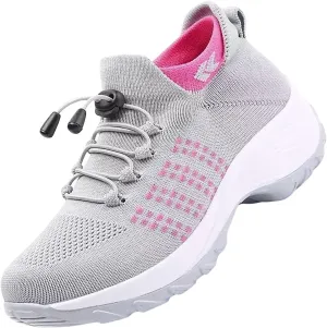 Tennis Shoes Womens Walking Sneakers for Women Black Loafers Women Closed Toe Indoor and Outdoor Christmas Tennis Shoes Comfortable Dressy Slip on