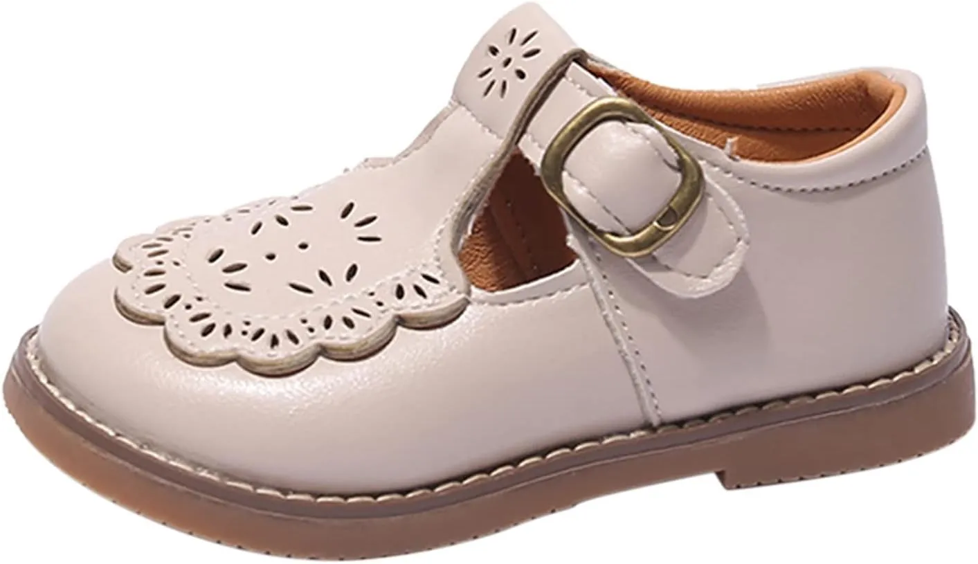 Toddler Little Girl Mary Jane Dress Ballet Flat Party School niform xford Casual Hook and Loop Shoes