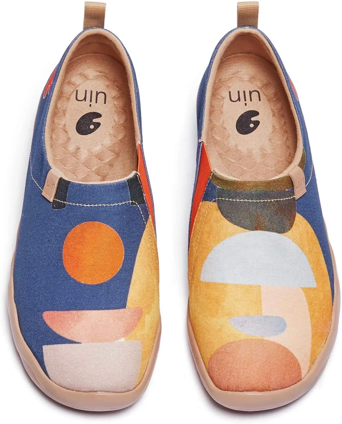 UIN Men's Loafers Lightweight Sneakers Walking Casual Slip ons Art Painted Travel Shoes Molandi Art