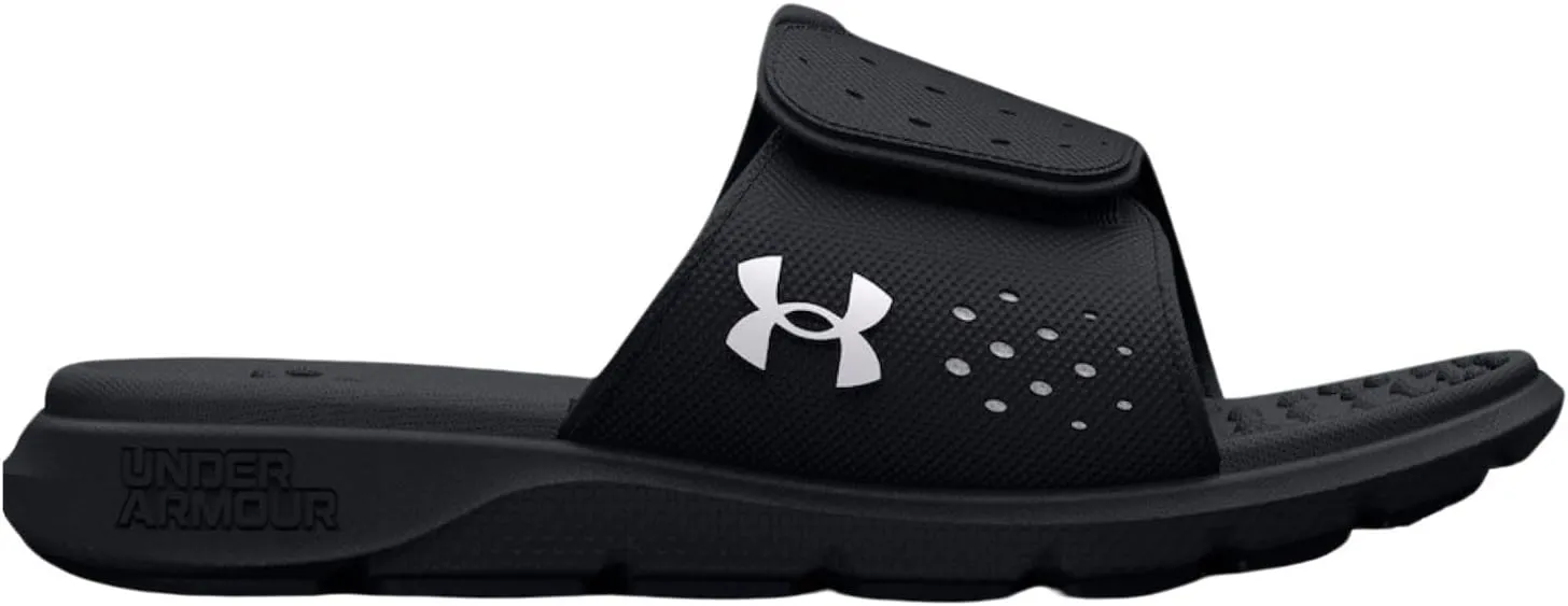 Under Armour Women's Ignite Pro Slide, (001) Black/Black/White, 9, US