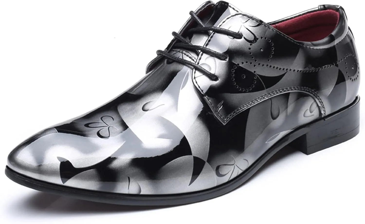 Vintage Shoes Men Leather Classical Style Shoes for Men Slip On PU Leather Low Rubber Sole Block Heel Work Double Monk Strap Leather Men's Shoes