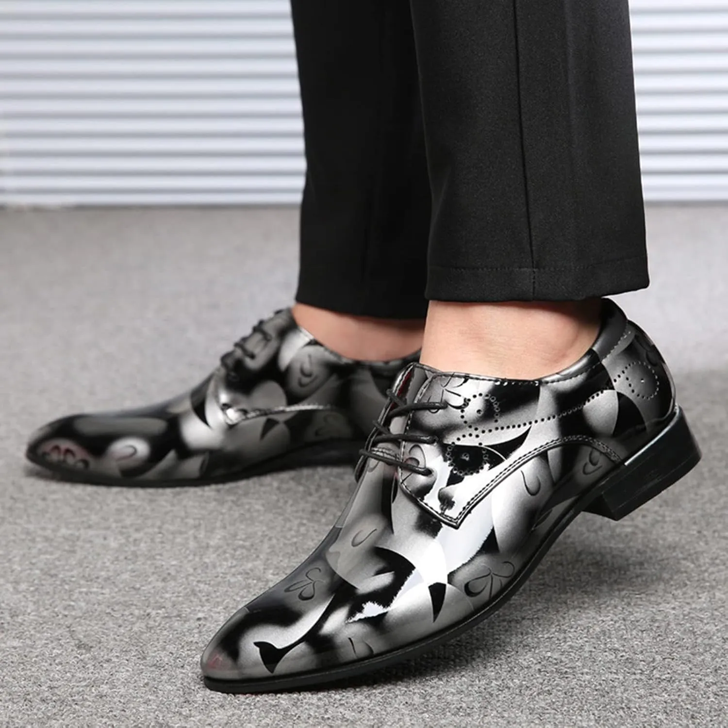 Vintage Shoes Men Leather Classical Style Shoes for Men Slip On PU Leather Low Rubber Sole Block Heel Work Double Monk Strap Leather Men's Shoes