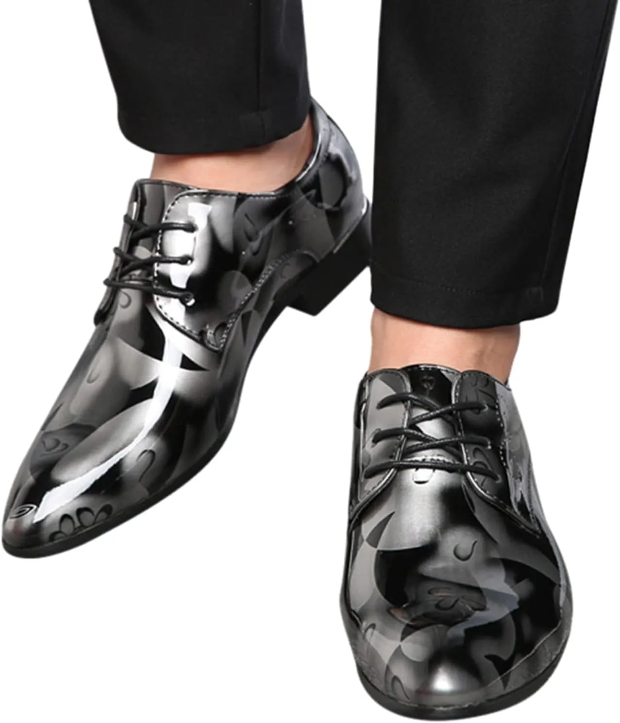 Vintage Shoes Men Leather Classical Style Shoes for Men Slip On PU Leather Low Rubber Sole Block Heel Work Double Monk Strap Leather Men's Shoes