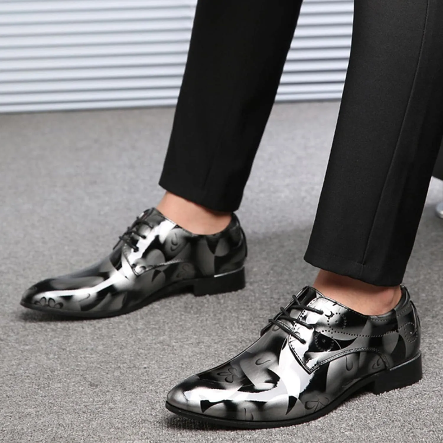 Vintage Shoes Men Leather Classical Style Shoes for Men Slip On PU Leather Low Rubber Sole Block Heel Work Double Monk Strap Leather Men's Shoes