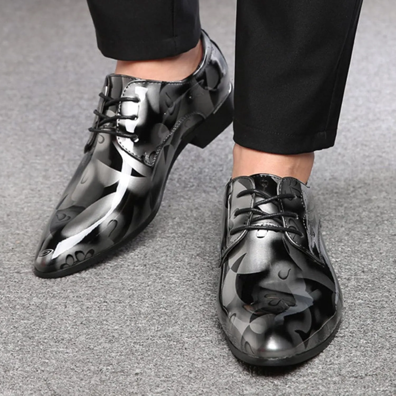 Vintage Shoes Men Leather Classical Style Shoes for Men Slip On PU Leather Low Rubber Sole Block Heel Work Double Monk Strap Leather Men's Shoes