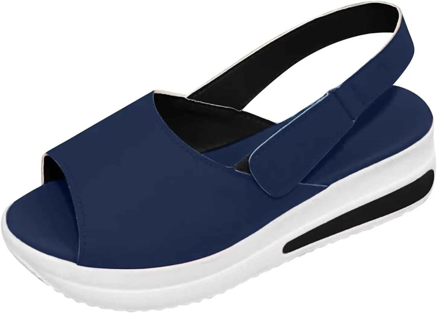 Walking Sandals Women, Womens Adjustable Buckle Peep Toe Slingback Platform Wedge Sandals Walking Shoes