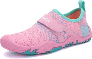 Water Shoes for Kids Boys Girls Athletic Non Slip Barefoot Shoes Lightweight Breathable Quick Dry Water Shoes Unisex Fashion Printed Hiking Footwear for Running Swimming Surfing Camping Climbing