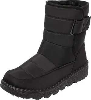 Winter Boots for Women Snow Boots for Women Warm Round Toe Thick Bottom Waterproof Mid Calf Boots for Women Comfy