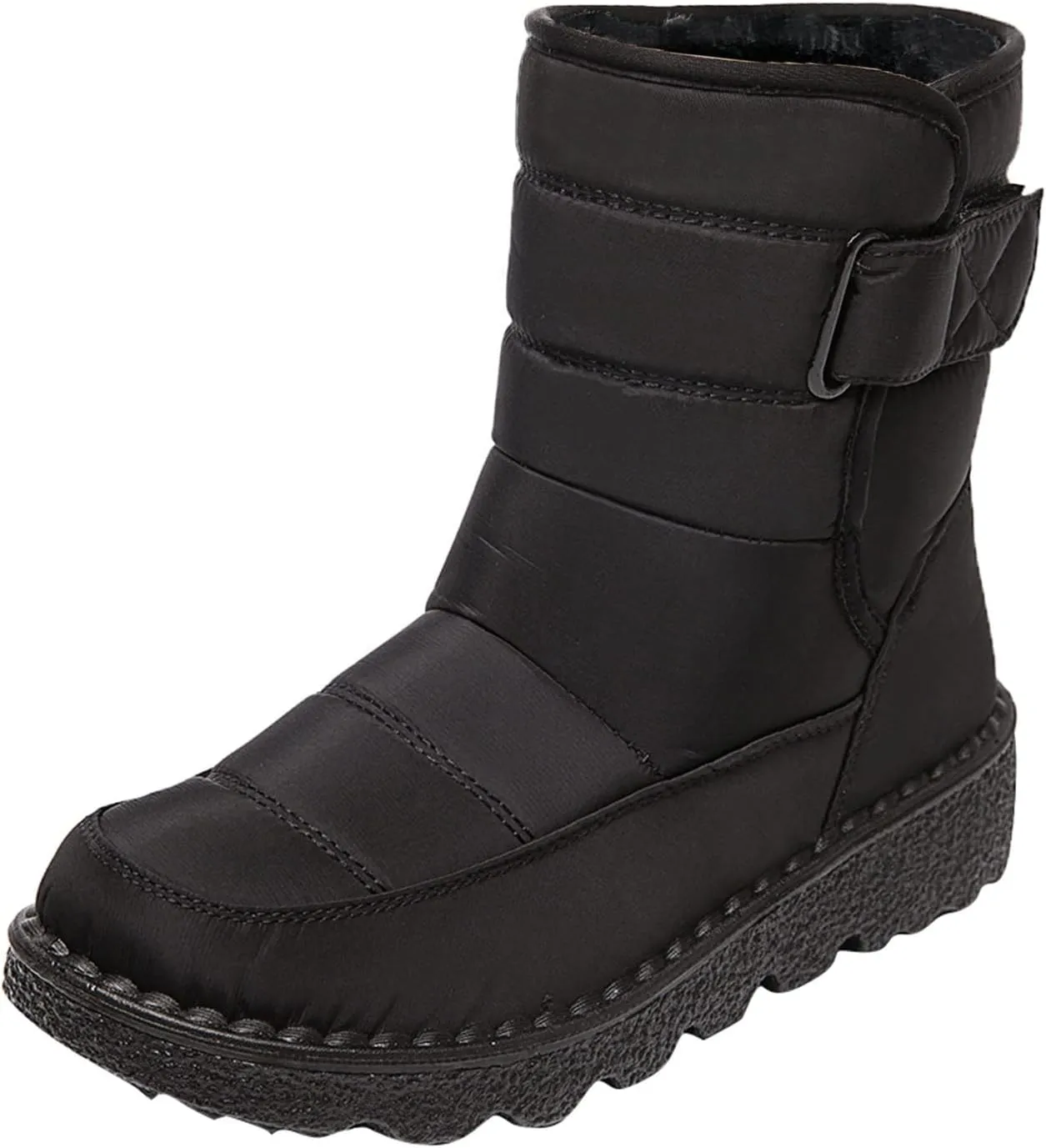 Winter Boots for Women Snow Boots for Women Warm Round Toe Thick Bottom Waterproof Mid Calf Boots for Women Comfy