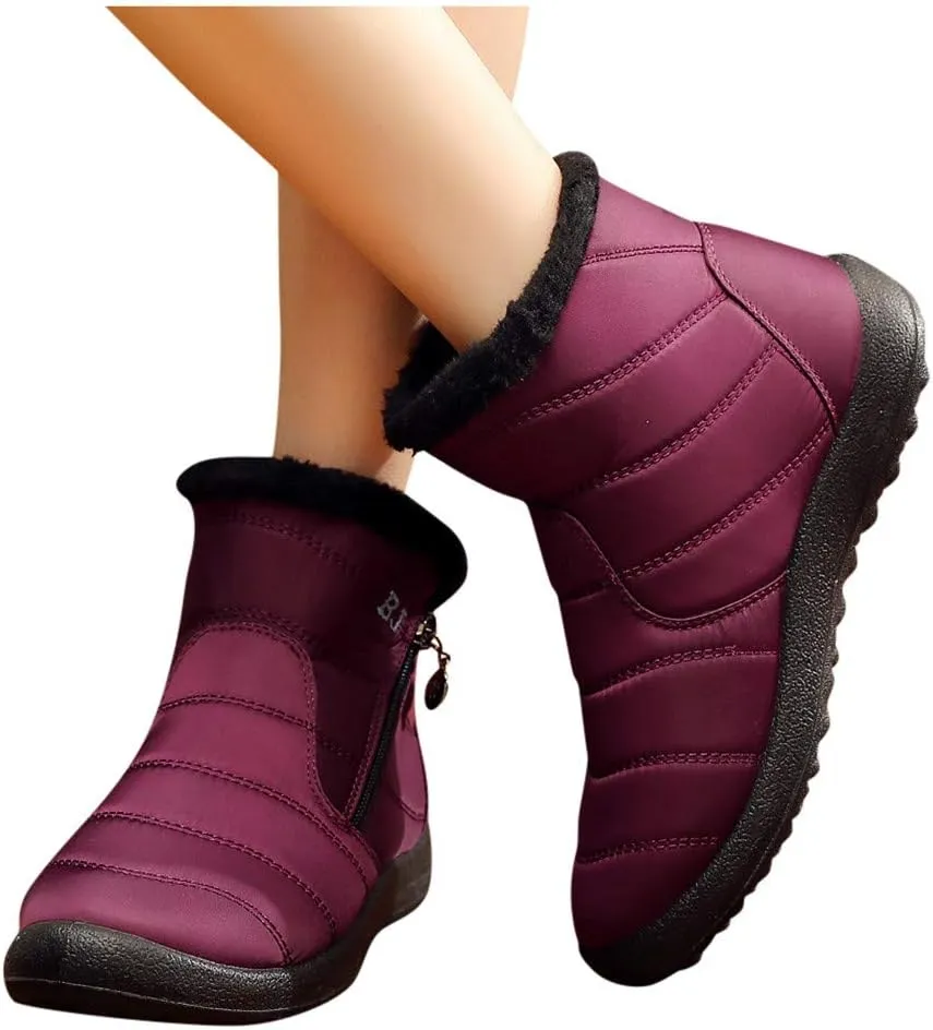 Women Boots Winter Waterproof Adults Snow Shoes Womens Snow Boots Winter Warm Ankle Boots Non Slip Snow Boot for Women Rain Boots Women Men Winter Booties