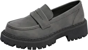Women Loafers Shoes Comfortable Dress Shoes Platform Leather Shoes Chunky Penny Loafers Wide Oxford Loafers Work Shoe